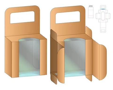Box packaging die cut template design. 3d mock-up Stock Illustration