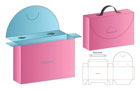 Box packaging die cut template design. 3d mock-up Stock Illustration