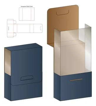 Box packaging die cut template design. 3d mock-up Stock Illustration