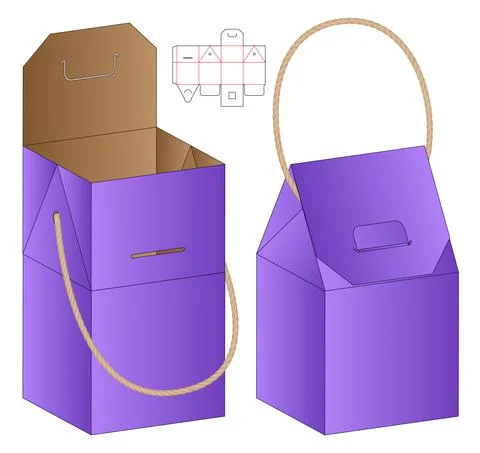 Box packaging die cut template design. 3d mock-up Stock Illustration