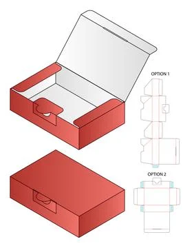 Box packaging die cut template design. 3d mock-up Stock Illustration