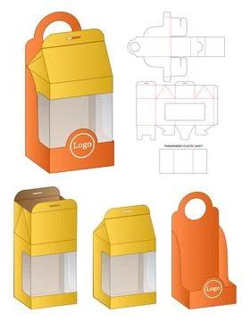 Box packaging die cut template design. 3d mock-up Stock Illustration