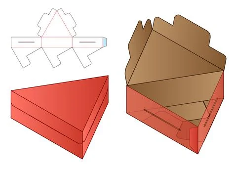 Box packaging die cut template design. 3d mock-up Stock Illustration