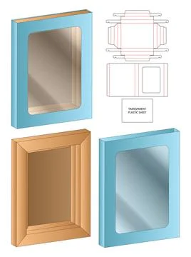 Box packaging die cut template design. 3d mock-up Stock Illustration