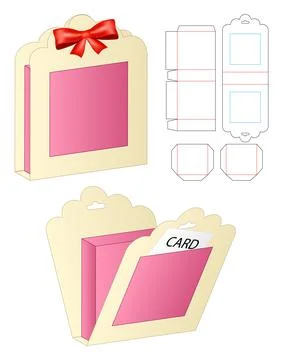 Box packaging die cut template design. 3d mock-up Stock Illustration