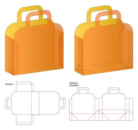 Box packaging die cut template design. 3d mock-up Stock Illustration
