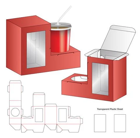 Box packaging die cut template design. 3d mock-up Stock Illustration