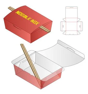 Box packaging die cut template design. 3d mock-up Stock Illustration