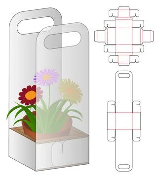 Box packaging die cut template design. 3d mock-up Stock Illustration