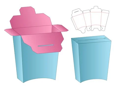 Box packaging die cut template design. 3d mock-up Stock Illustration