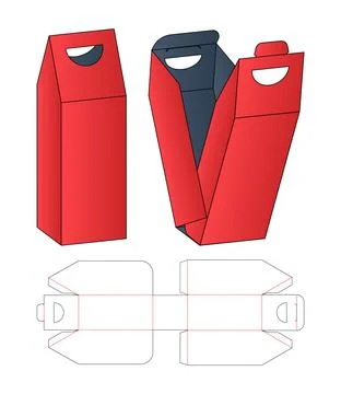 Box packaging die cut template design. 3d mock-up Stock Illustration