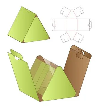 Box packaging die cut template design. 3d mock-up Stock Illustration