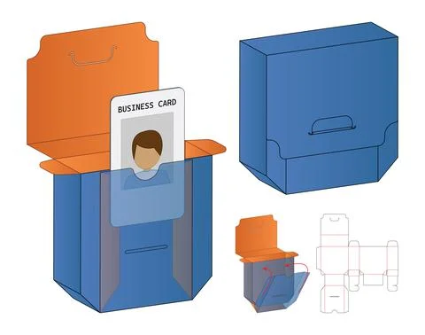 Box packaging die cut template design. 3d mock-up Stock Illustration