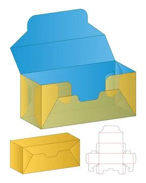 Box packaging die cut template design. 3d mock-up Stock Illustration