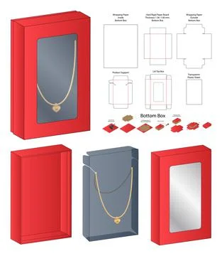 Box packaging die cut template design. 3d mock-up Stock Illustration