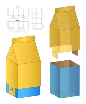 Box packaging die cut template design. 3d mock-up Stock Illustration