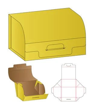 Box packaging die cut template design. 3d mock-up Stock Illustration
