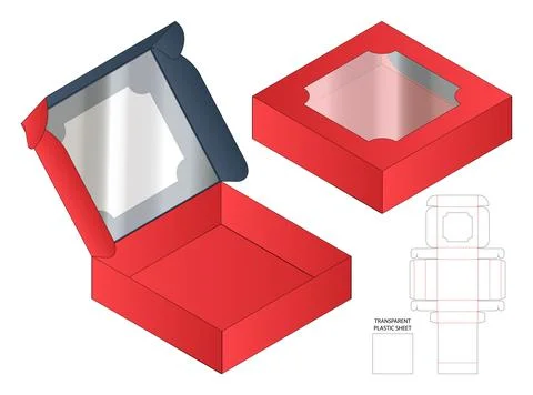 Box packaging die cut template design. 3d mock-up Stock Illustration