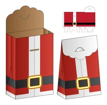 Box packaging die cut template design. 3d mock-up Stock Illustration