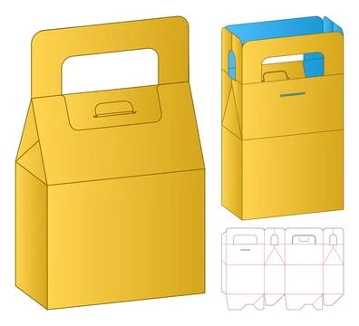 Box packaging die cut template design. 3d mock-up Stock Illustration