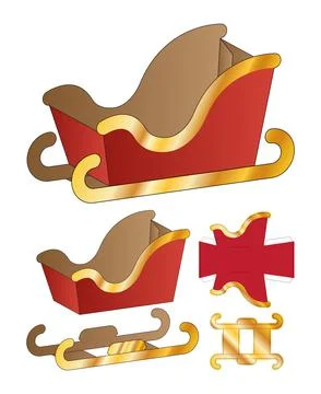 Box packaging die cut template design. 3d mock-up Stock Illustration