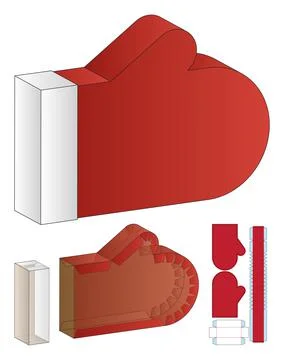 Box packaging die cut template design. 3d mock-up Illustrazione stock
