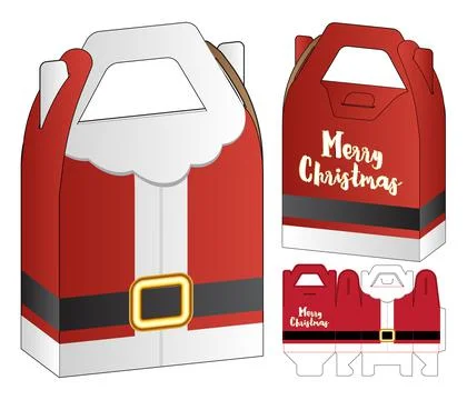 Box packaging die cut template design. 3d mock-up Stock Illustration