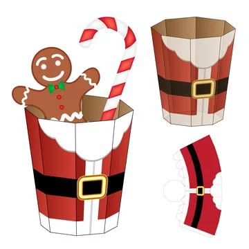 Box packaging die cut template design. 3d mock-up Stock Illustration