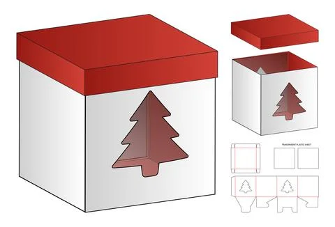 Box packaging die cut template design. 3d mock-up Stock Illustration