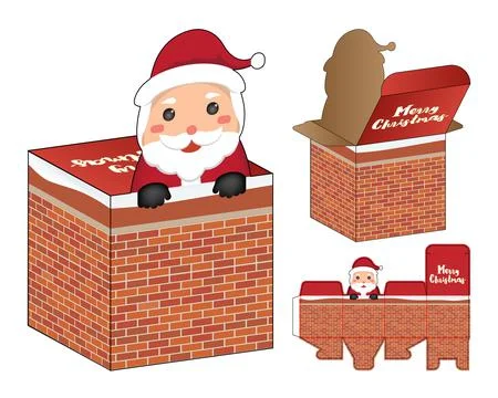 Box packaging die cut template design. 3d mock-up Stock Illustration