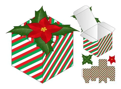 Box packaging die cut template design. 3d mock-up Stock Illustration