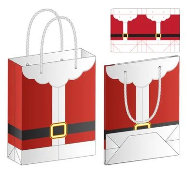 Box packaging die cut template design. 3d mock-up Stock Illustration