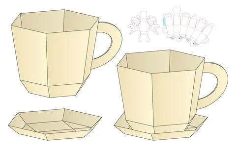 Box packaging die cut template design. 3d mock-up Stock Illustration