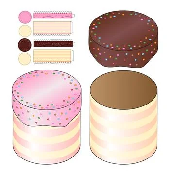 Box packaging die cut template design. 3d mock-up Stock Illustration