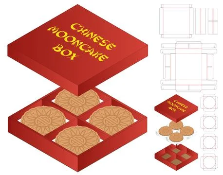Box packaging die cut template design. 3d mock-up Illustrazione stock