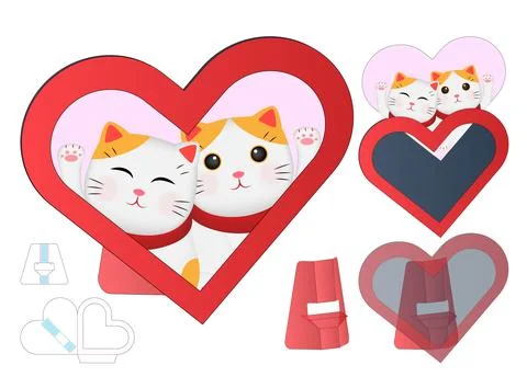 Box packaging die cut template design. 3d mock-up Stock Illustration