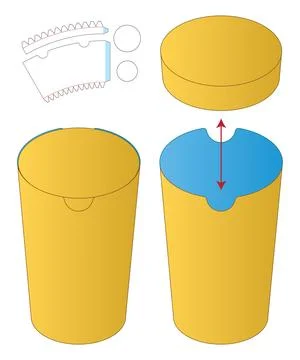 Box packaging die cut template design. 3d mock-up Stock Illustration
