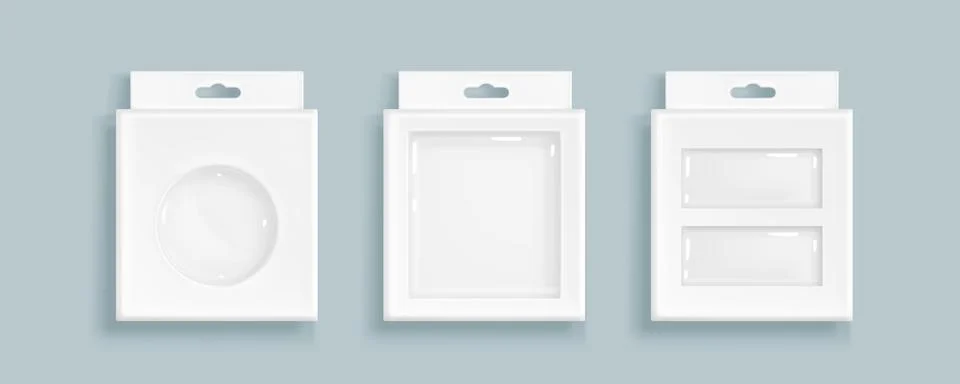 Box packaging with plastic window Stock Illustration
