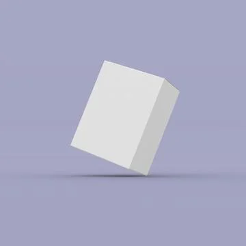 Box, packaging template for product design mockup. Right tilted position Stock Illustration