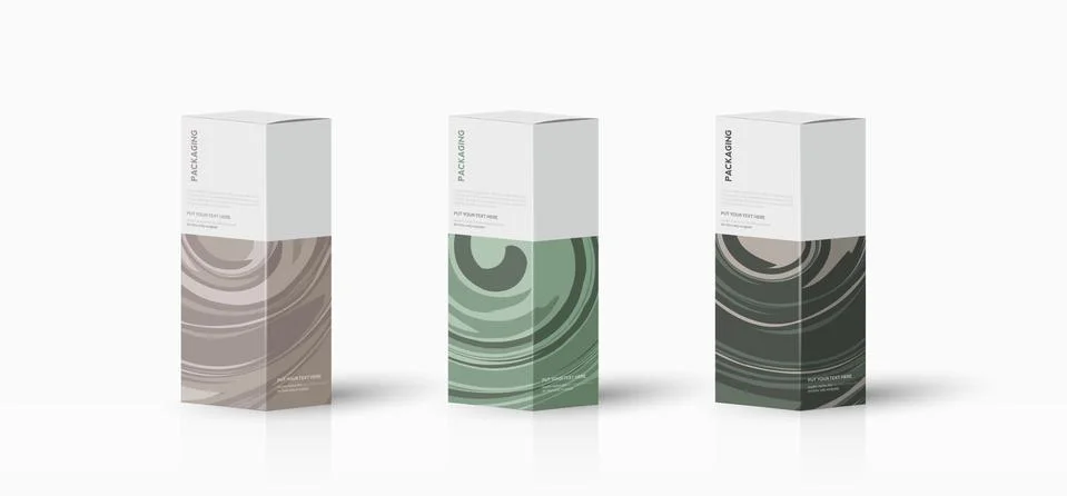 Box, packaging template for product vector design illustration. Illustrazione stock