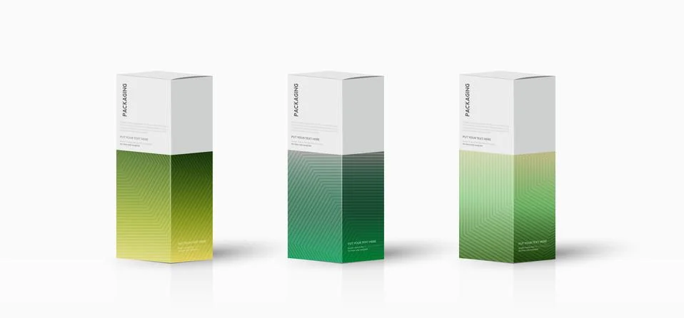 Box, packaging template for product vector design illustration. Illustrazione stock