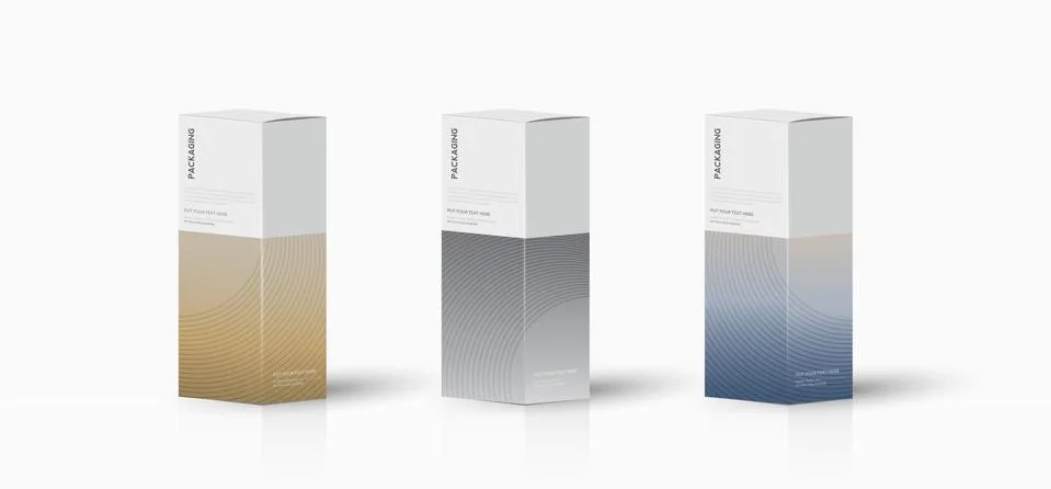 Box, packaging template for product vector design illustration. Illustrazione stock