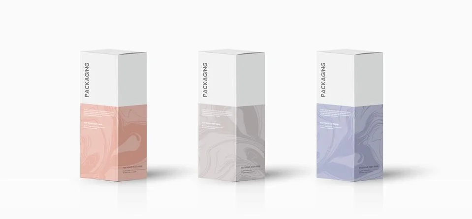 Box, packaging template for product vector design illustration. 스톡 일러스트