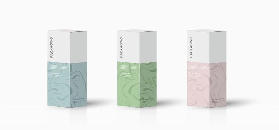 Box, packaging template for product vector design illustration. Ilustración de archivo