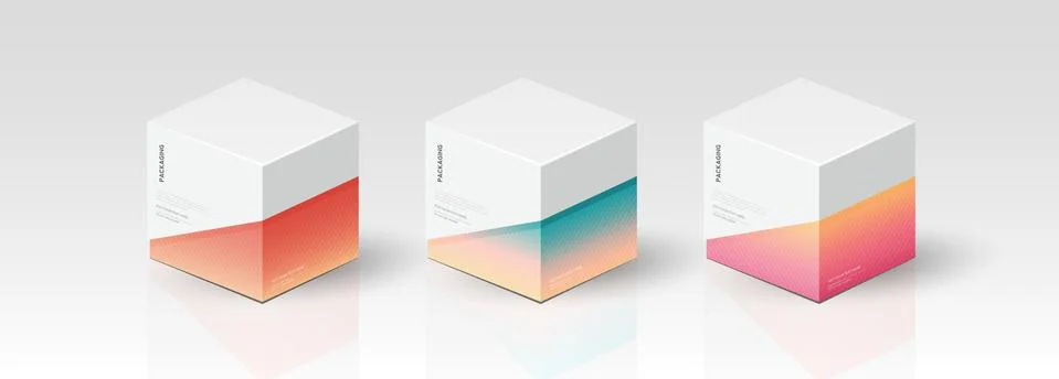 Box, packaging template for product vector design, vector illustration Illustrazione stock