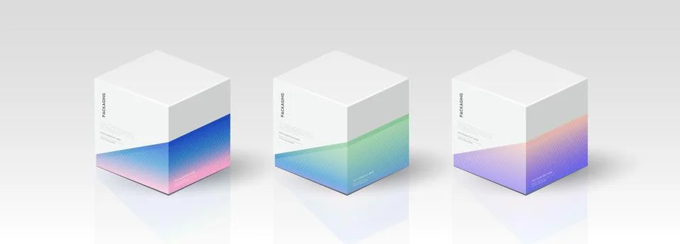 Box, packaging template for product vector design, vector illustration Illustrazione stock