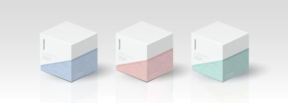 Box, packaging template for product vector design, vector illustration Illustrazione stock