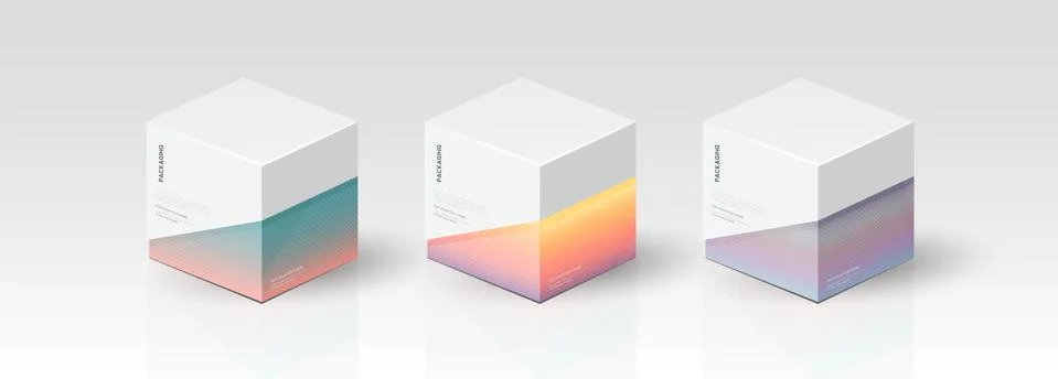 Box, packaging template for product vector design, vector illustration Illustrazione stock