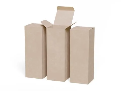 Box packaging white background cardboard paper with realistic texture (11) Illustrazione stock