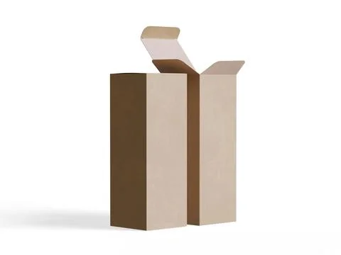 Box packaging white background cardboard paper with realistic texture (9) Illustrazione stock